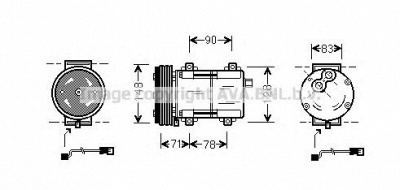 AVA QUALITY COOLING fdk283 -  Компрессор, кондиционер